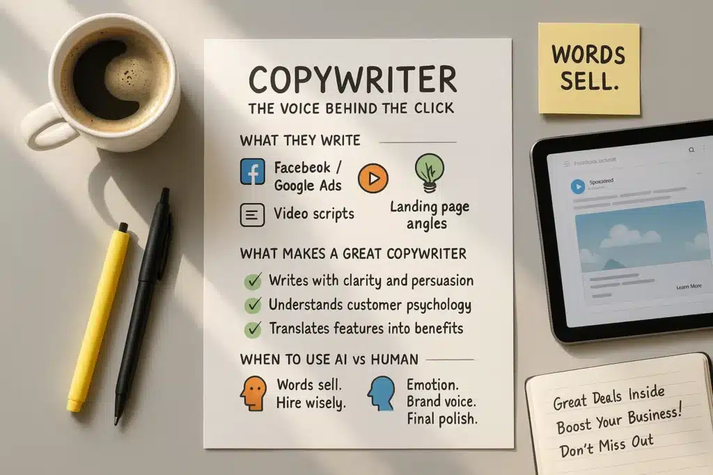 Cog #4: Direct Response Copywriter – The Voice That Sells- affiliate marketing 
