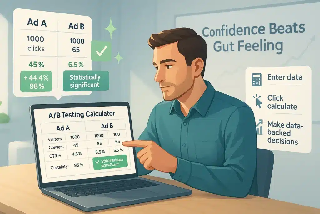 A/B Testing Calculator for Ad Campaigns – Find Winning Variant