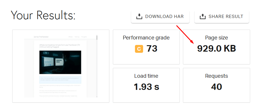 fast website