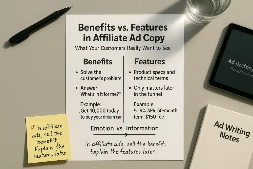 1. Benefits vs. Features