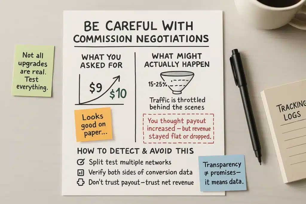 Be Careful When Negotiating for Higher Commissions in affiliate marketing 