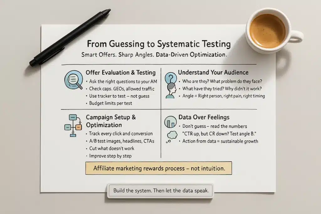 1. Knowing How to Choose and Test Offers Properly - affiliate marketing 