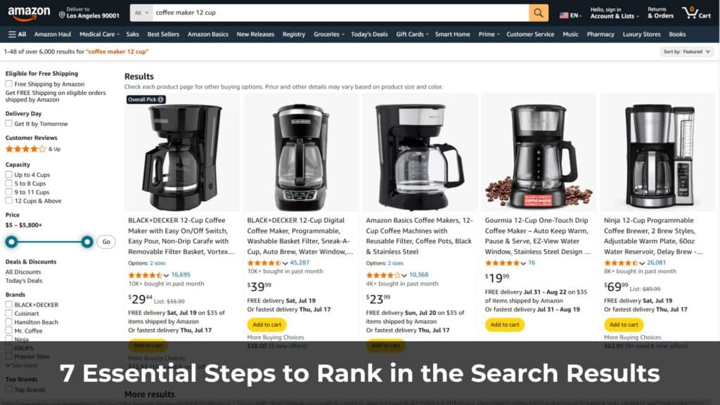 Amazon SEO: 7 Essential Steps to Rank in the Top 5 Search Results