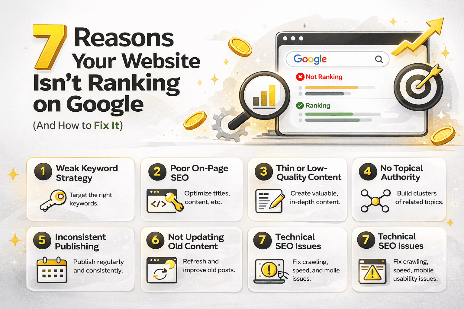 7 Reasons Your Website Isn’t Ranking on Google (And How to Fix It)